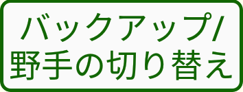 バックアップ/野手の切り替えボタン